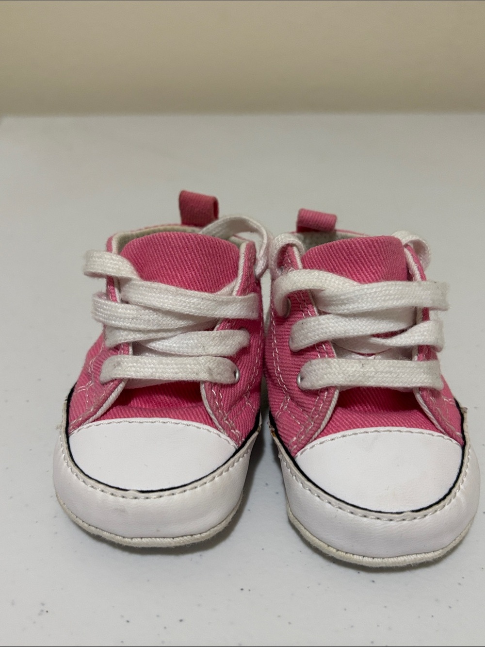 Converse Pink Canvas Kids Sneakers with White Accents